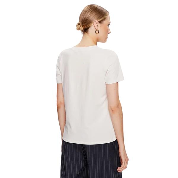Γυναικείο T-shirt Tommy Hilfiger 1985 Reg Mini Corp Logo C-Nk Ss Nos Ecru WW0WW37877-02Z