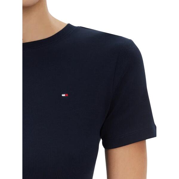 Γυναικείο T-Shirt Tommy Hilfiger New Slim Cody C_Nk Ss Breton Stp Dark Night Navy WW0WW40587-C1G