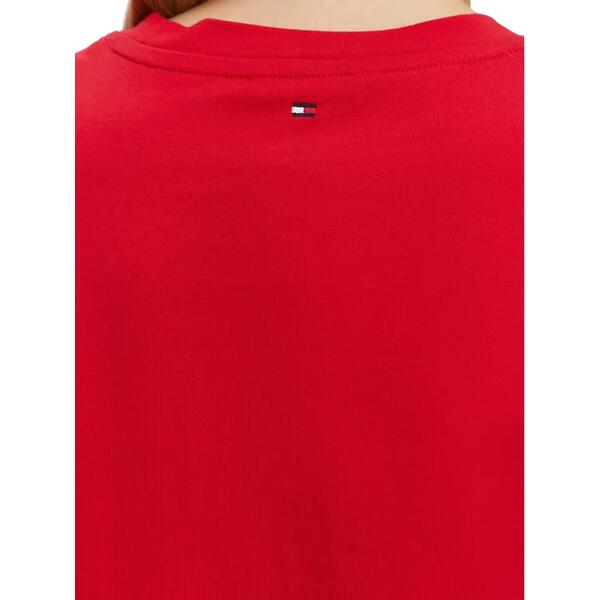Γυναικείο T-Shirt Tommy Hilfiger Reg Contrast Flag Ss Tee Th Primary Red WW0WW45522-XLG