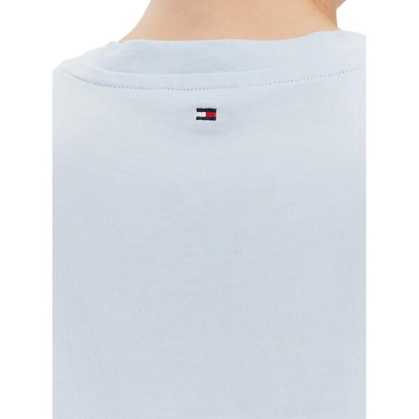 Γυναικείο T-Shirt Tommy Hilfiger Reg Contrast Flag Ss Tee Breezy Blue WW0WW45522-C1O