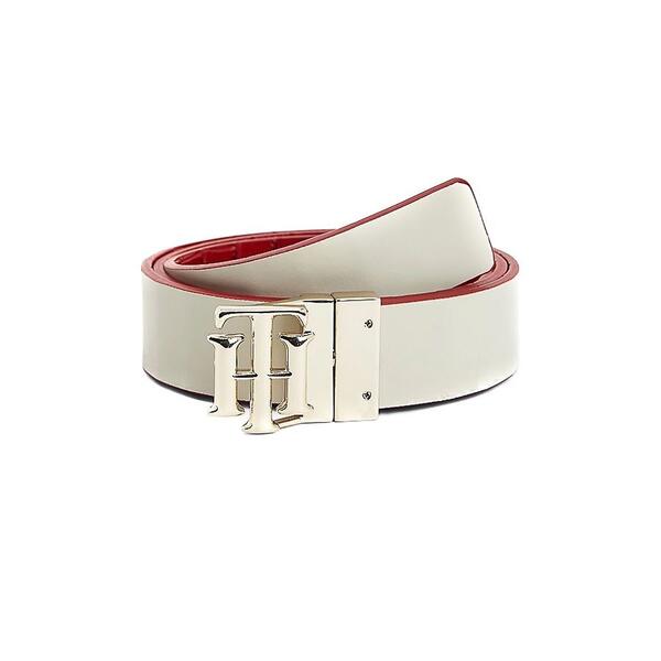 Γυναικεία Ζώνη Tommy Hilfiger Th Logo Rev 3.0 Red Croco Alabaster AW0AW10589-0KP