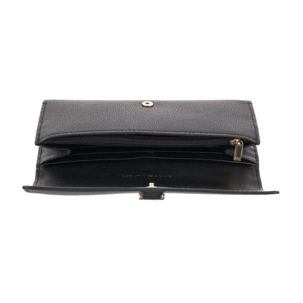 Γυναικείο Πορτοφόλι Tommy Hilfiger Th Plush Lrg Flat Black AW0AW14234-BDS