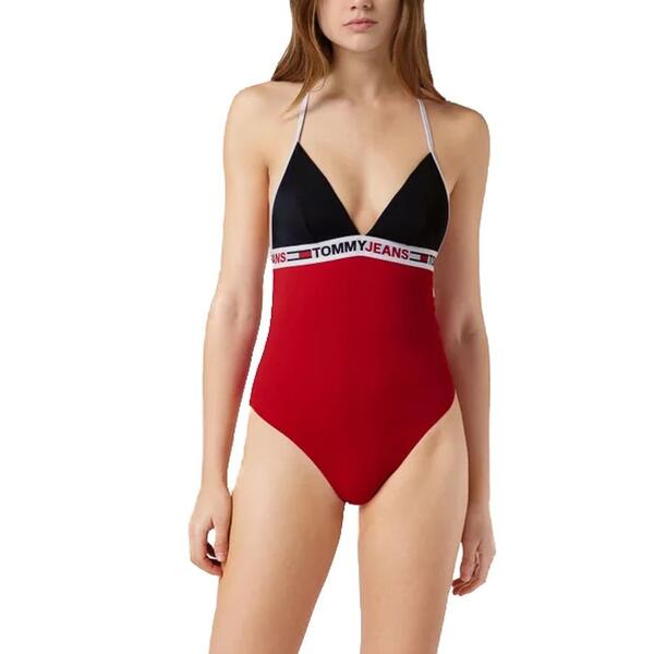Γυναικείο Μαγιό Tommy Hilfiger Triangle One Piece Rp Desert Sky UW0UW03706-DW5