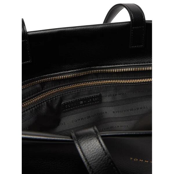 Γυναικεία Τσάντα Ώμου Tommy Hilfiger Th Logotape Tote Black AW0AW17693-BDS