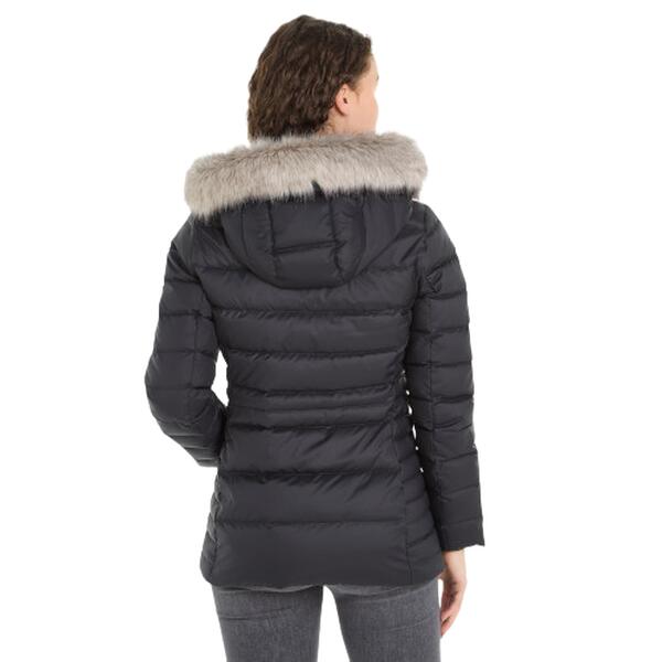 Γυναικείο Μπουφάν Tommy Hilfiger Tyra Down With Fur Black WW0WW42741-BDS
