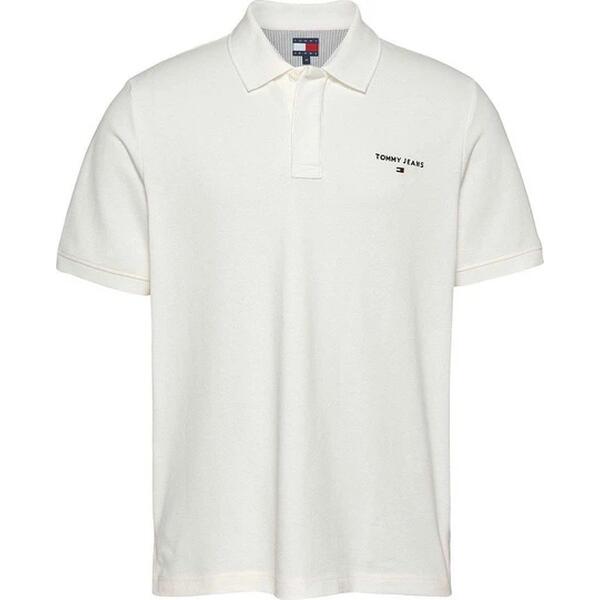 Ανδρικό Polo Tommy Jeans Reg Linear Ext Ecru DM0DM20914-YBL