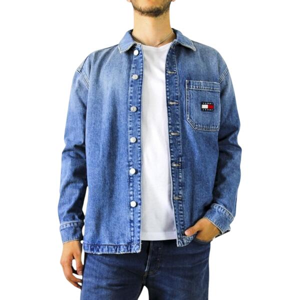 Ανδρικό Μπουφάν Tommy Jeans Aiden Vintage Overshirt Ch7139 Denim Medium DM0DM20195-1A5