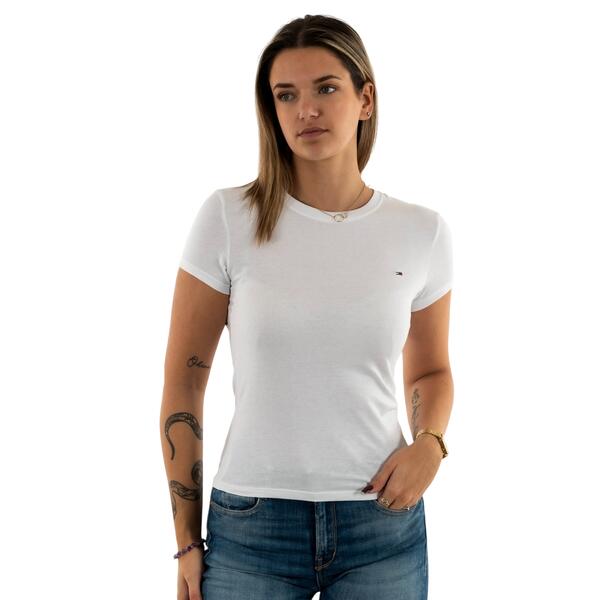 Γυναικείο T-shirt Tommy Jeans C-Neck White DW0DW20459-YBR