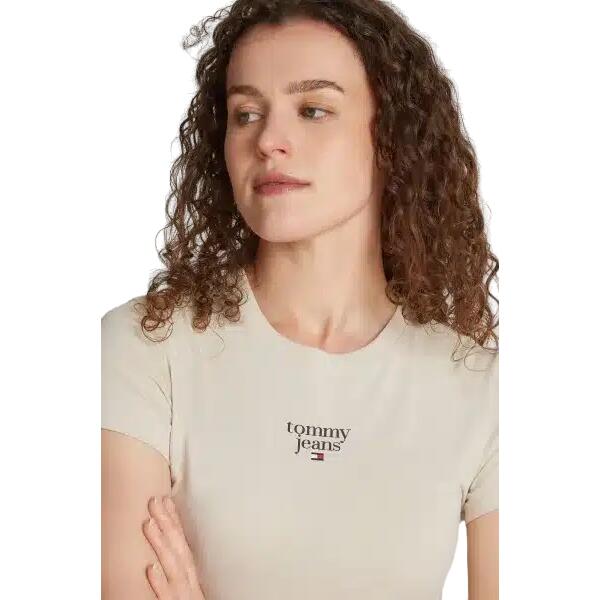Γυναικείο T-shirt Tommy Jeans Slim Essential Logo1 Ext Newsprint DW0DW18800-ACG