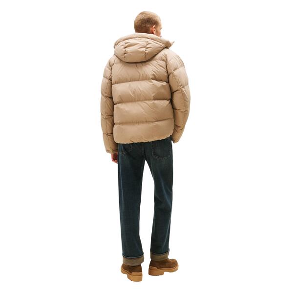 Ανδρικό Μπουφάν Tommy Jeans Hooded Down Puffer Coastal Taupe DM0DM22255-AFE