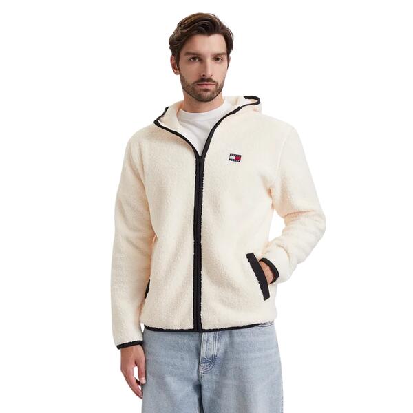 Ανδρική Ζακέτα Tommy Jeans Tjm Reg Badge Teddy Zip Tru Ext Cream DM0DM19224-AEF