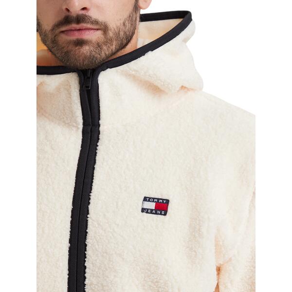 Ανδρική Ζακέτα Tommy Jeans Tjm Reg Badge Teddy Zip Tru Ext Cream DM0DM19224-AEF