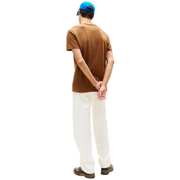 Ανδρικό T-Shirt Tommy Jeans Reg Linear Logo Tee Ext Pecan Nut Multi DM0DM20744-0HD