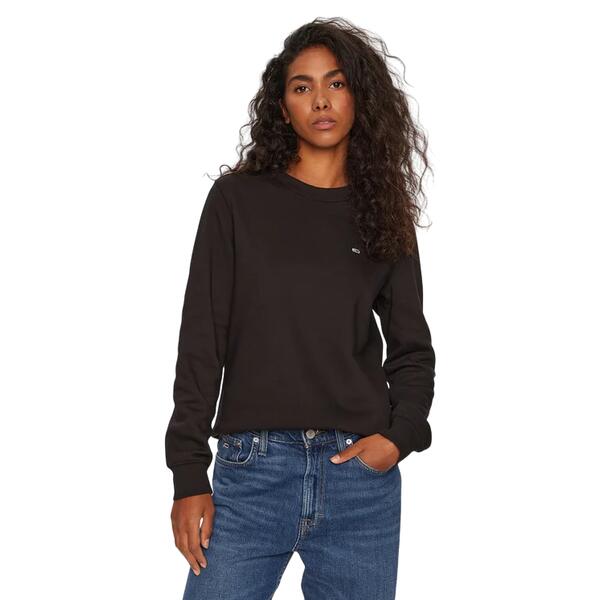 Γυναικείο Φούτερ Tommy Jeans Reg S Flag Crew Black DW0DW19959-BDS