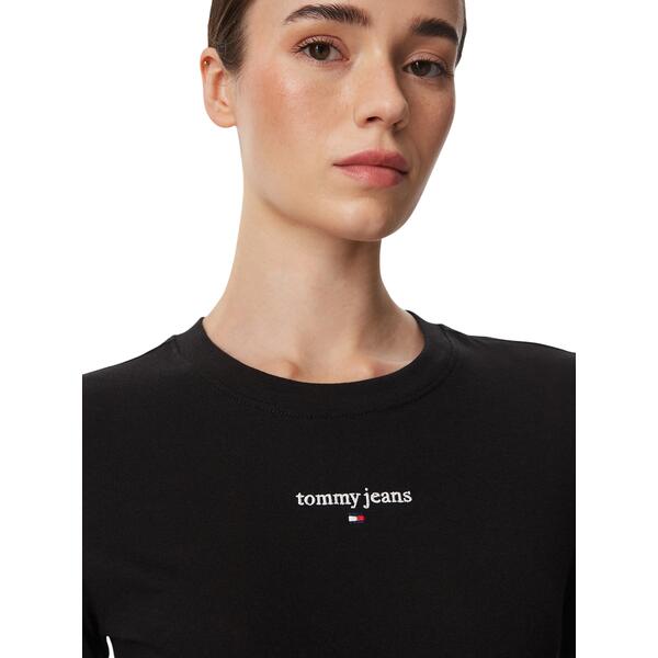 Γυναικεία Μπλούζα Tommy Hilfiger Tjw Slim Classic Logo Ls Tee Black DW0DW23248-BDS