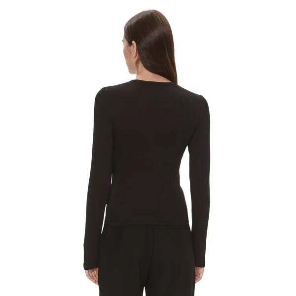 Γυναικεία Μπλούζα Τommy Jeans Tjw Slim Esswntial Rib Ls Black DW0DW17387-BDS