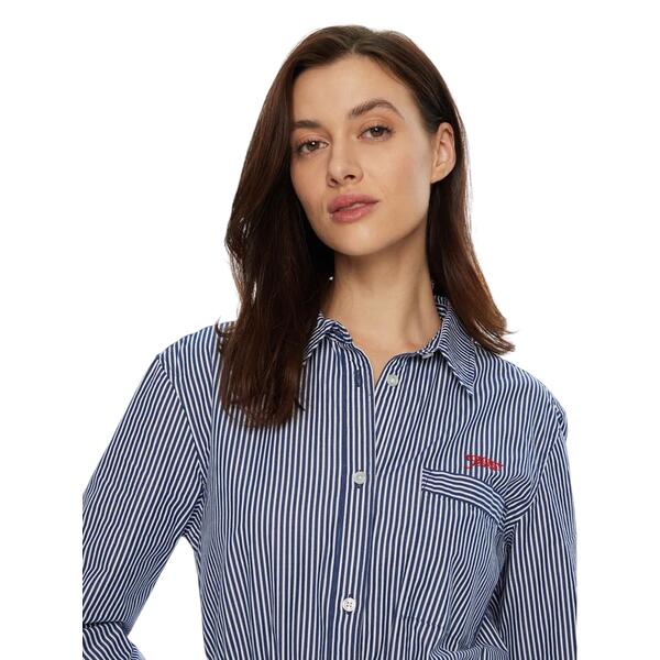 Γυναικείο Φόρεμα Tommy Jeans Pinstripe Poplin Shirt Navy White Stripe DW0DW20470-0A7
