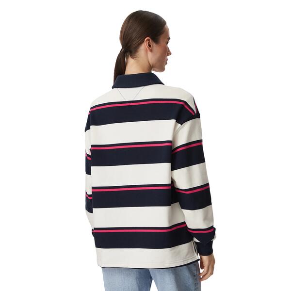 Γυναικεία Φούτερ Tommy Hilfiger Tjw Rlx Script Rugby Off White / Stripe DW0DW23303-0FD