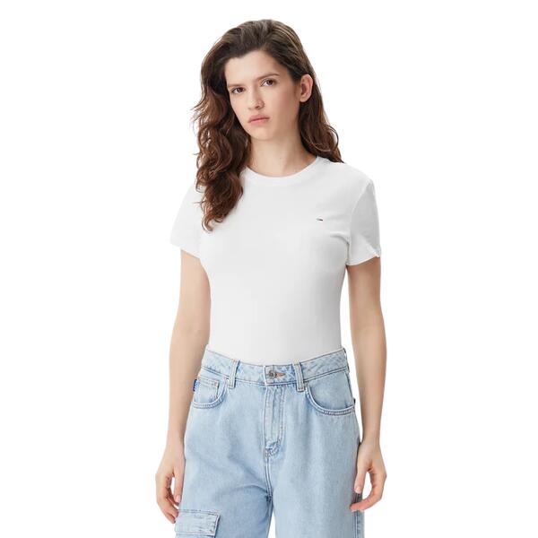 Γυναικείο T-shirt Tommy Jeans 2pack C neck Ecru Sweet Blue DW0DW21366-0XM