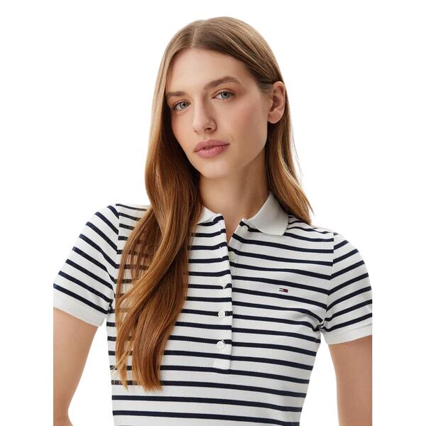 Γυναικείο Φόρεμα Tommy Jeans Maxi Polo Ecru Navy Stripe DW0DW20383-0FC