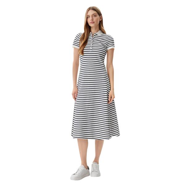 Γυναικείο Φόρεμα Tommy Jeans Maxi Polo Ecru Navy Stripe DW0DW20383-0FC