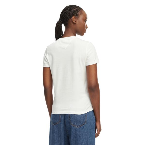 Γυναικείο T-Shirt Tommy Jeans Reg Tj Bubble Ss Tee Ext Ecru DW0DW22310-YBL