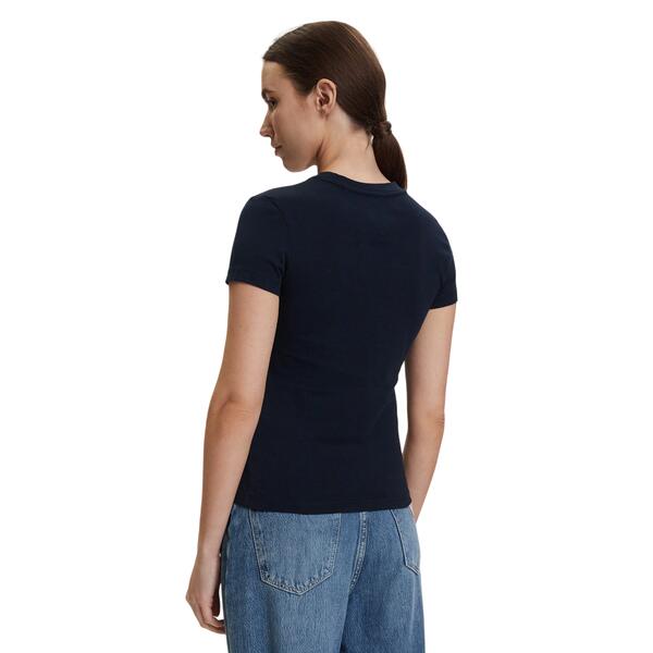 Γυναικείο T-shirt Tommy Jeans Tjw Slim Wavy Flag Tee Ext Dark Night Navy DW0DW22781-C1G