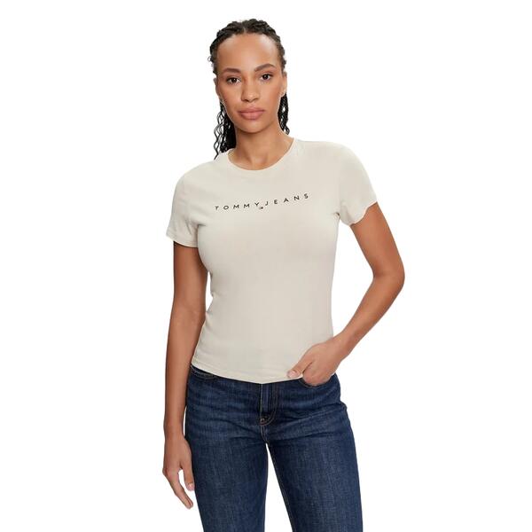 Γυναικεία T-Shirt Tommy Hilfiger Tjw Slim Linear Tee Ext Newsprint DW0DW18398-ACG