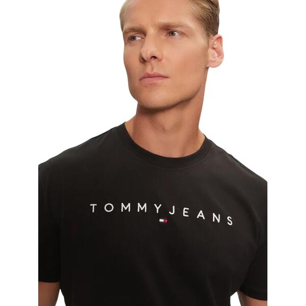 Ανδρικό T-shirt Tommy Jeans Reg Linear Logo Ext Black DM0DM20744-BDS