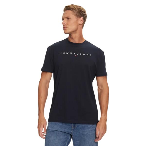 Ανδρικό T-shirt Tommy Jeans Reg Linear Logo Ext Dark Night Navy DM0DM20744-C1G
