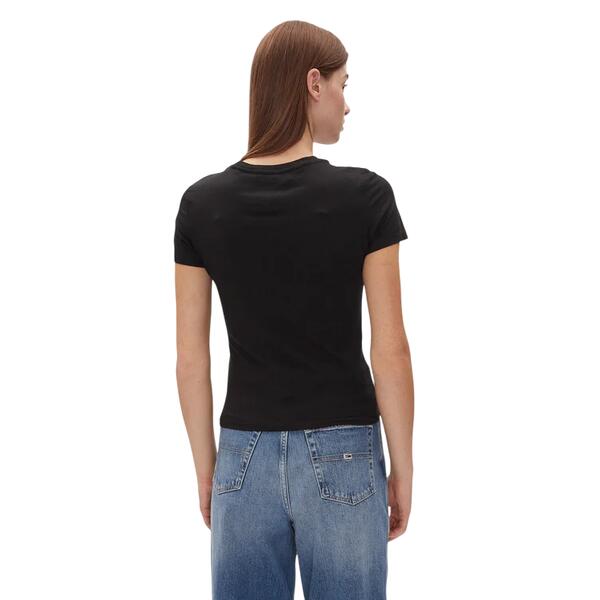 Γυναικείο T-shirt Tommy Jeans Slim Essential Logo 2 Tee Black DW0DW20316-BDS