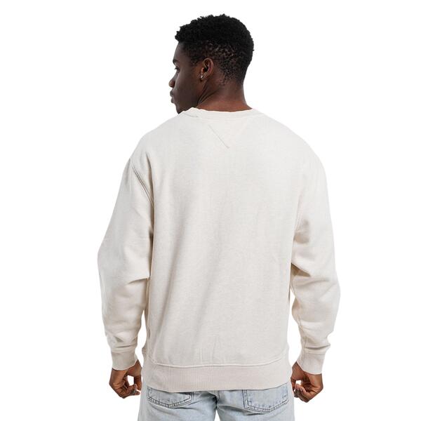 Αντρικό Φούτερ Tommy Jeans Melange Flag Crew Oat Marl Htr DM0DM21186-AE3