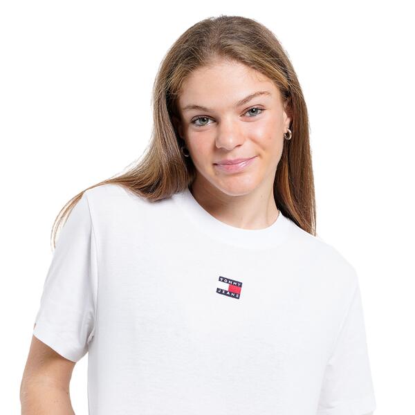 Γυναικείο T-shirt Tommy Jeans Tjw Bxy Badge Tee Ext White DW0DW17391-YBR