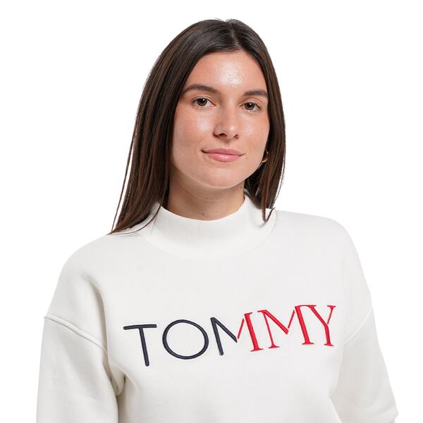 Γυναικείο Φούτερ Tommy Jeans Crop Rwb Blanc de Blanc DW0DW20540-YAD