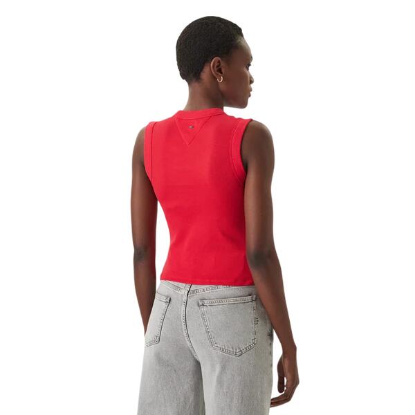 Γυναικείο Top Tommy Jeans Tjw Slim Ess Logo 2 Rib Tank Red Alert DW0DW22577-XK3