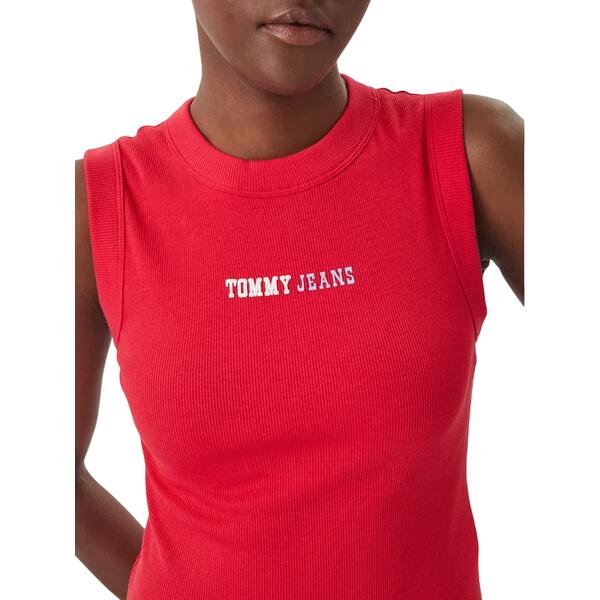 Γυναικείο Top Tommy Jeans Tjw Slim Ess Logo 2 Rib Tank Red Alert DW0DW22577-XK3