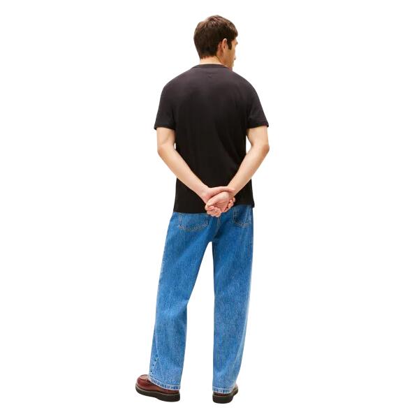 Ανδρικό T-Shirt Tommy Jeans Tjm Reg Bills Font Ss Tee Ext Black DM0DM22322-BDS