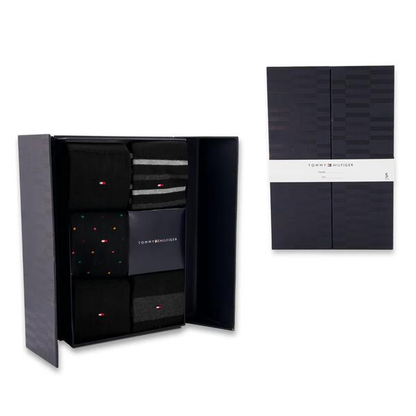 Ανδρικές Κάλτσες Tommy Hilfiger 5p Giftbox Stripe Dot Black 701229782-002