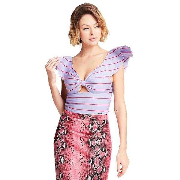 Γυναικείο Top Guess Sl Nami Thin Stripe Lilac Co W0GH76WCUD0-P48A