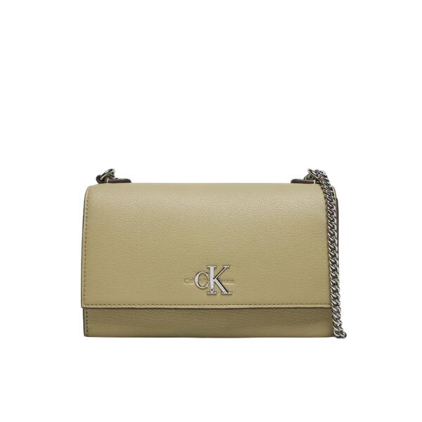 Γυναικεία Τσάντα Χιαστί Calvin Klein Minimal Monogram Ew Flap21 Crockery K60K612233-PBF