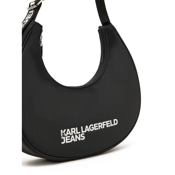 Γυναικεία Τσάντα Χειρός Karl Lagerfeld Jeans Essential Nylon Moon Bag Black A1W30231-999