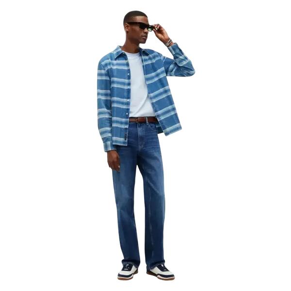 Ανδρικό Πουκάμισο Tommy Jeans Tjm Reg Pattern Corduroy Shirt Westside Blue Check DM0DM23615-0MZ