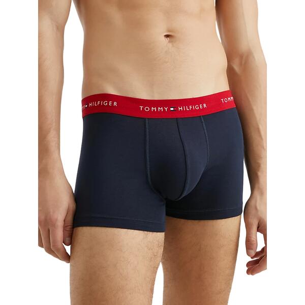 Ανδρικά Εσώρουχα Tommy Hilfiger 3p Wb Trunk Shocking Blue_ Primary Red_ Carbon UM0UM02763-0TS