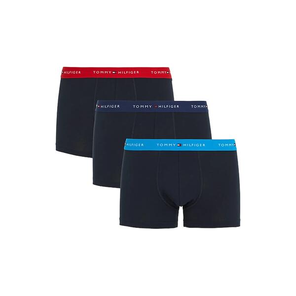 Ανδρικά Εσώρουχα Tommy Hilfiger 3p Wb Trunk Shocking Blue_ Primary Red_ Carbon UM0UM02763-0TS
