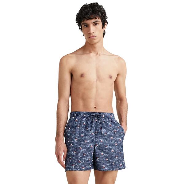 Ανδρικό Μαγιό Tommy Hilfiger Medium Drawstring Print Msw Boats Conversational UM0UM02827-0G5