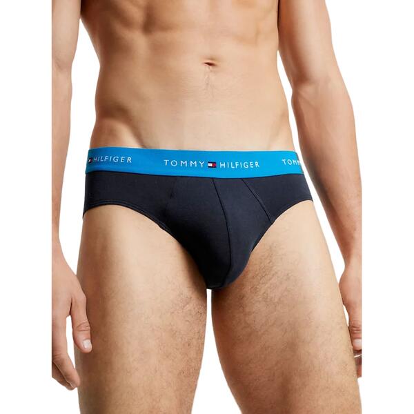 Ανδρικά Εσώρουχα Tommy Hilfiger 3p Brief Wb Cerulean Aqua_ Ant Silver_ Fireworks UM0UM02904-0UE