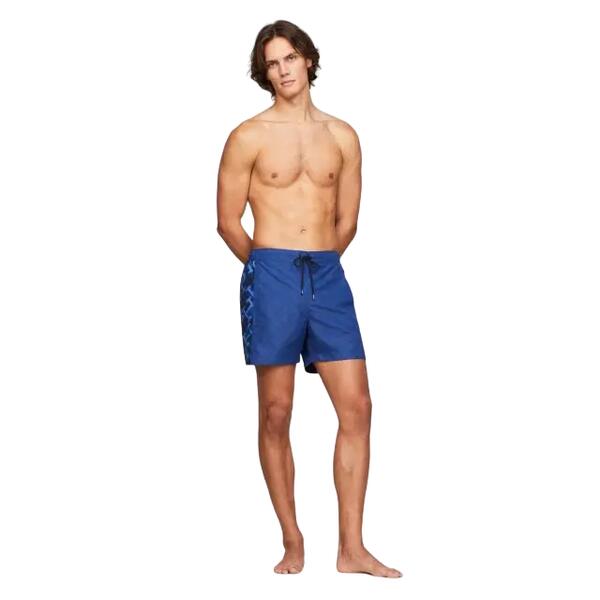 Ανδρικό Μαγιό Tommy Hilfiger Sf Medium Drawstring Print Reactive Monogram Desert Sky UM0UM03211-0G3