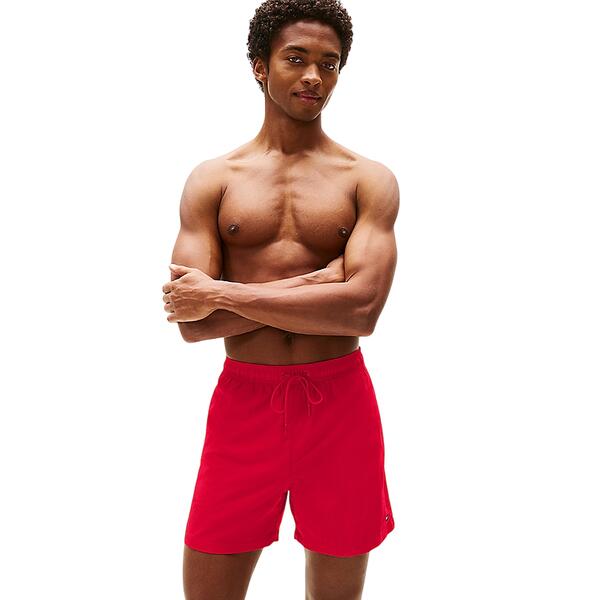 Ανδρικό Μαγιό Tommy Jeans Medium Drawstring Medium Red UM0UM03477-XLD