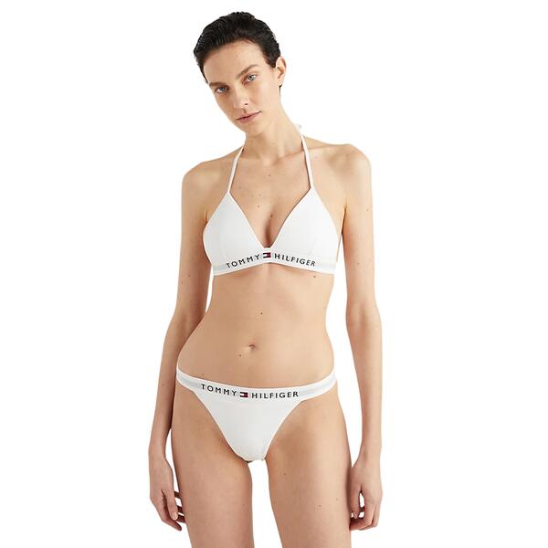 Γυναικείο Μαγιό Tommy Hilfiger Wb Cheeky Bikini Th Optic White UW0UW04135-YCF