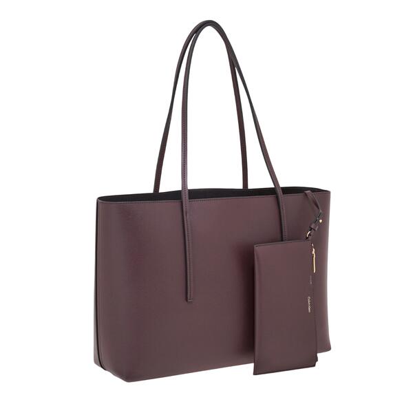 Γυναικεία Τσάντα Ώμου Calvin Klein Foil Logo Small Tote Fudge Espresso LV04F3275G-33A